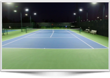 LED Tennis Lighting at Broadstone Racquet Club before and After