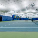 LED lights indirect on indoor tennis courts
