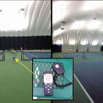 LED Tennis lighting Light levels Whitworth University Spokane WA