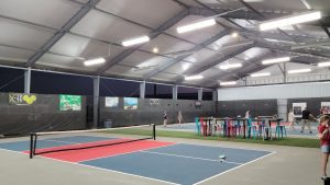 USAP Tournament level lighting brite court Direct Indirect LED sports lighting systems